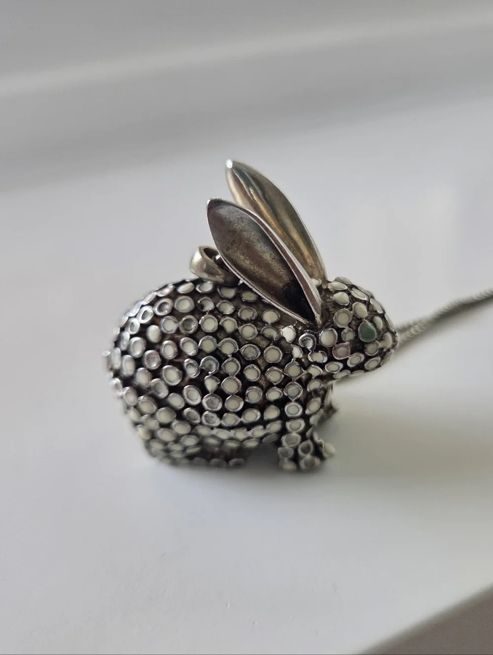 (NWT) Lucky Sterling Silver Rabbit Pendant Necklace - Picture 2 of 8